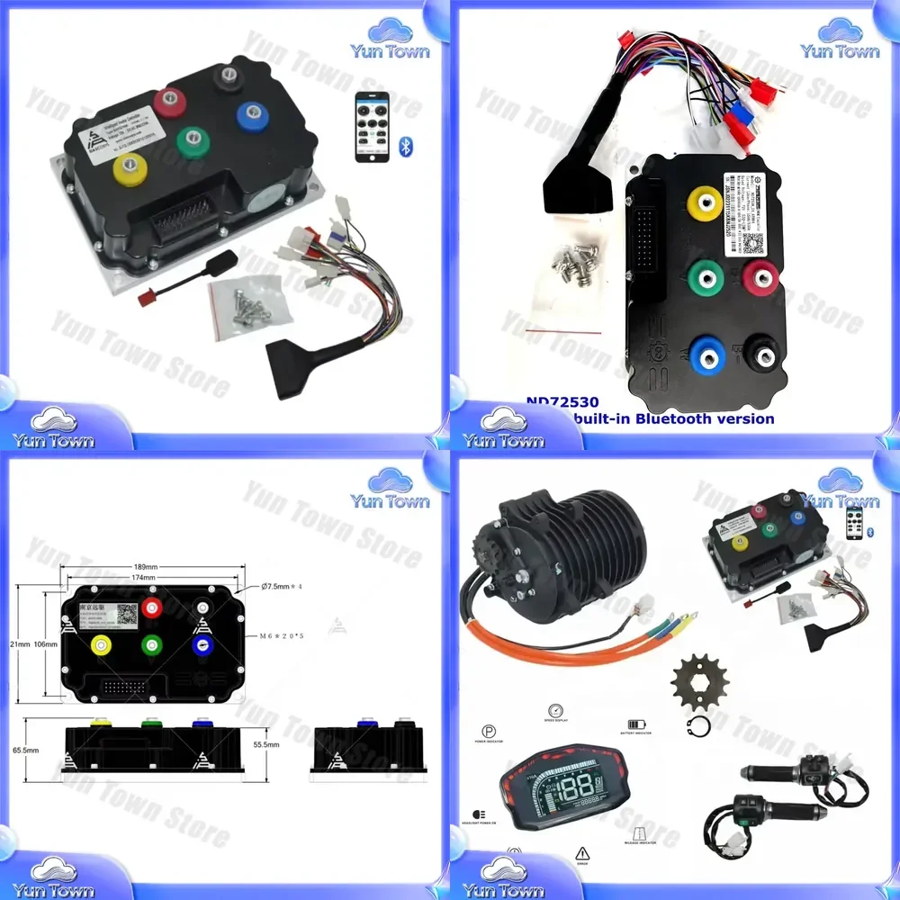 High Power Electric Motorcycle Controller for QS Motor 330A 72V 6000W-8000W Programmable ESC Speed Controller for E-Bike