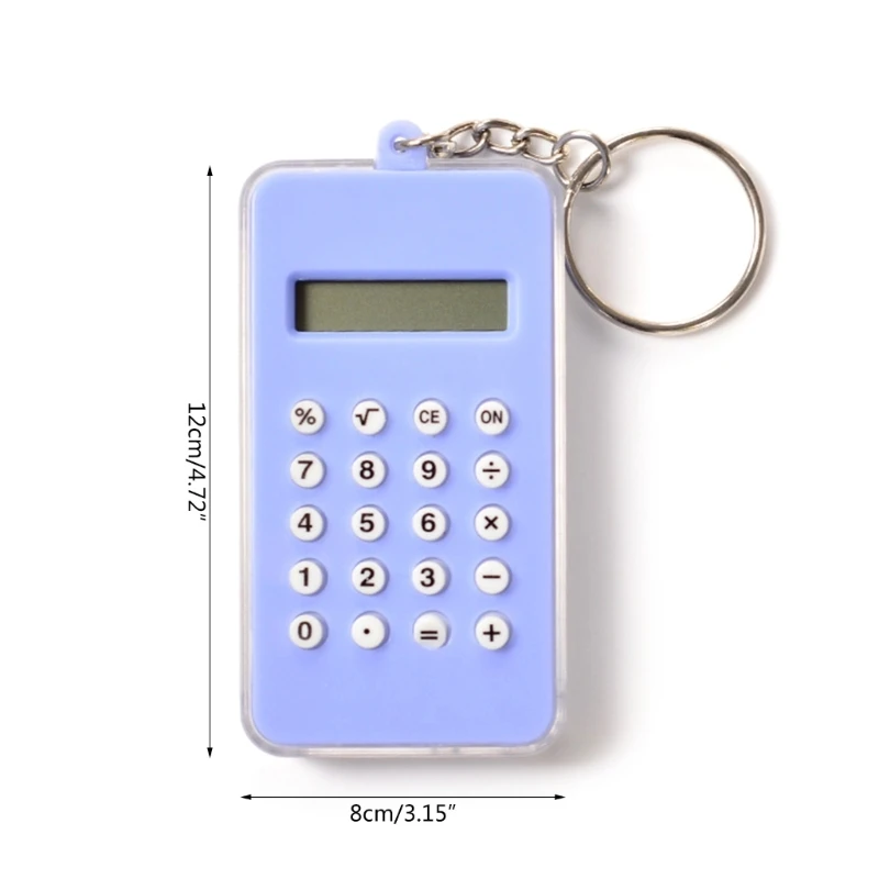 Mini calculadora com fivela chaveiro, calculadora bolso estudante com brinquedo labirinto, mini calculadora básica 8