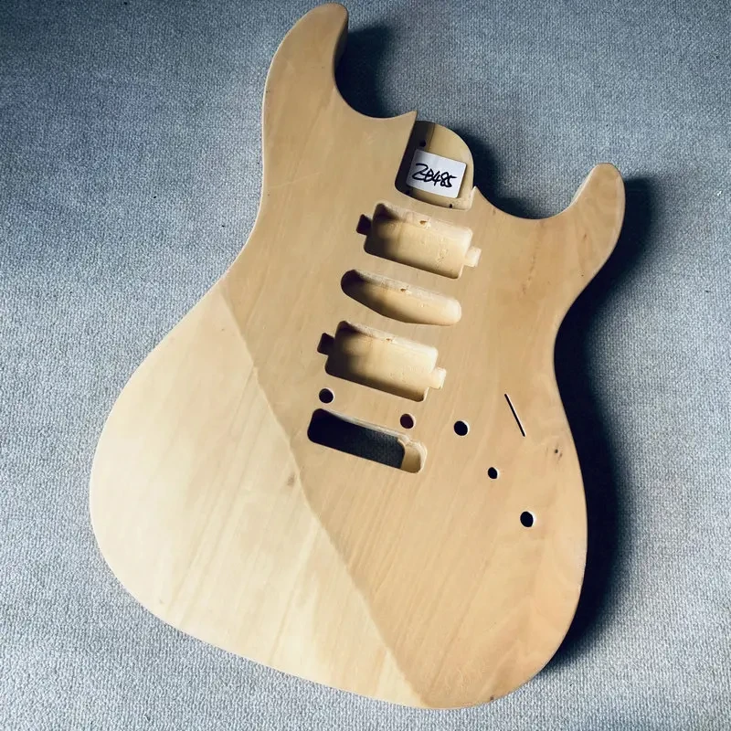 

EB485 HSH Pickups 2 Pivots Tremolo Electric Guitar Unfinished Basswood ST Guitar Body Unfinished for DIY with Damages