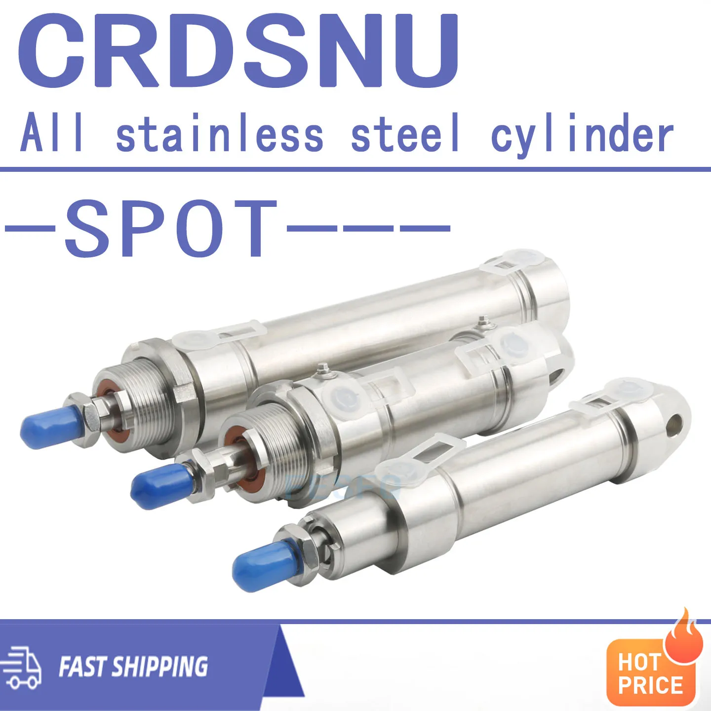 Circular cylinder CRDSNU-20-10-P-A CRDSNU-20-15-20-25-40-50-80-100-P-A CRDSNU-25-10-P-A CRDSNU-25-15-20-25-40-50-80-100-P-A