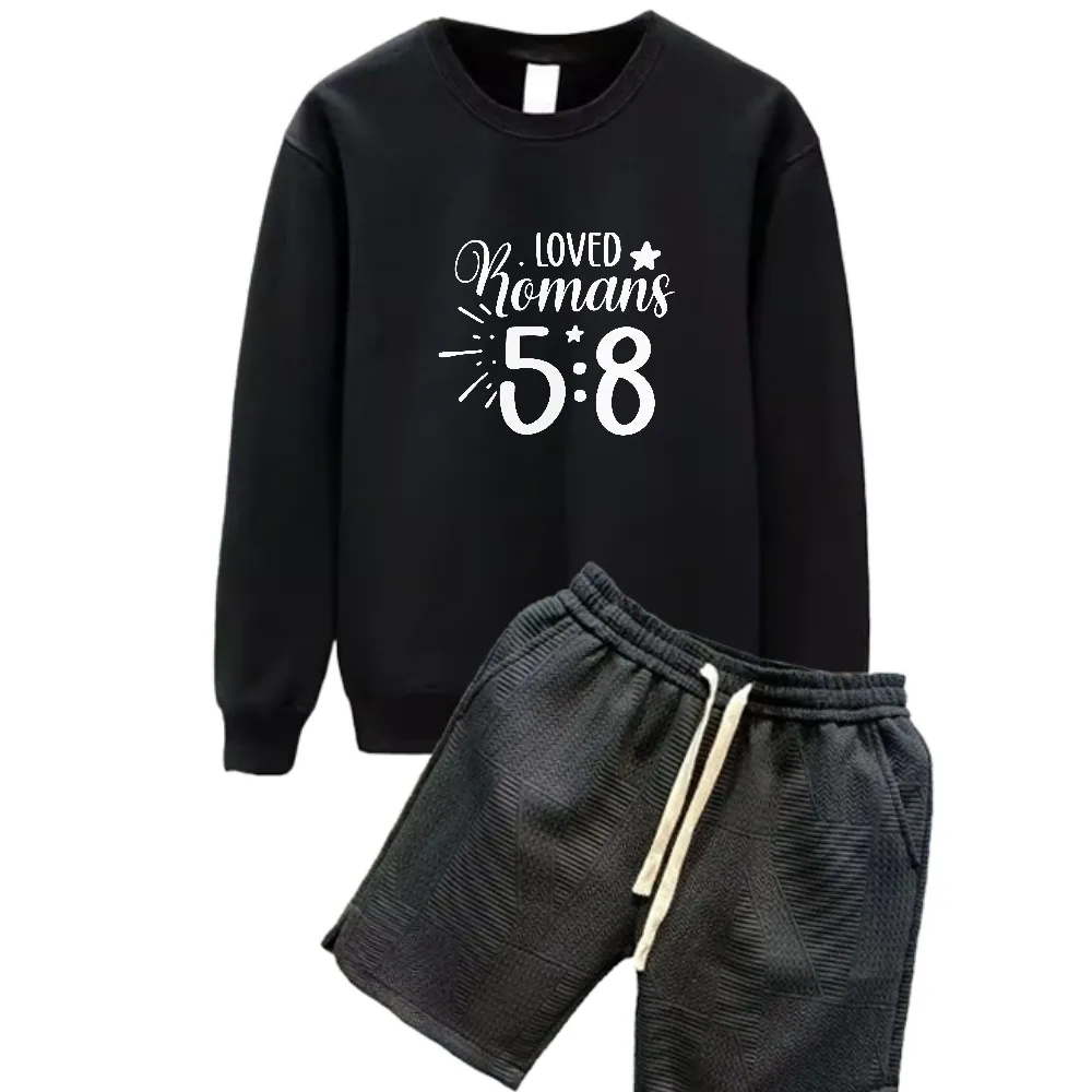 

2025 Digital English print suits Casual Men's Tracksuit Set Spring And Autumn Daily Wear Comfortable Stylish Outfit gym sets