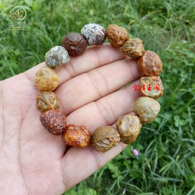 Jewelry Alashan Gobi Material Rough Tendon Stone Sugar Heart Raisin Agate Bracelet Wholesale