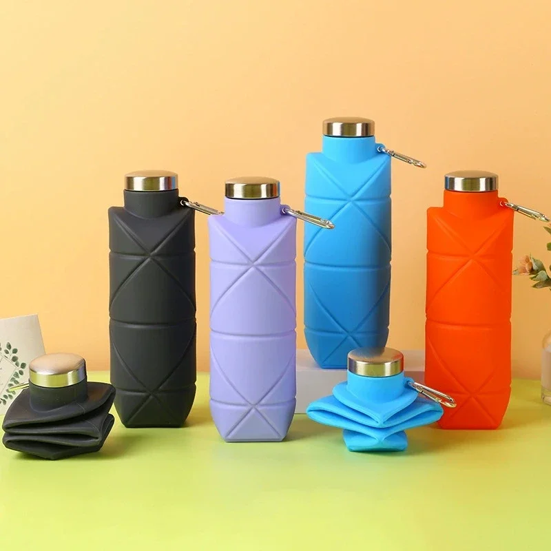 

23OZ Portable Water Bottle Outdoor Silicone Sports Kettle Folding Bottle Portable Collapsible Water Cup Termo Water bottle l