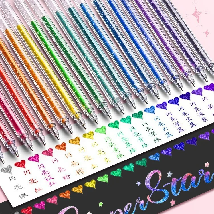 

Гелевые ручки-блестящая ручка, флуоресцентный маркер, ручка для учета, блестящая пудра, студенческая практичная гелевая ручка, цветная ручка, ручка с зыбучим песком