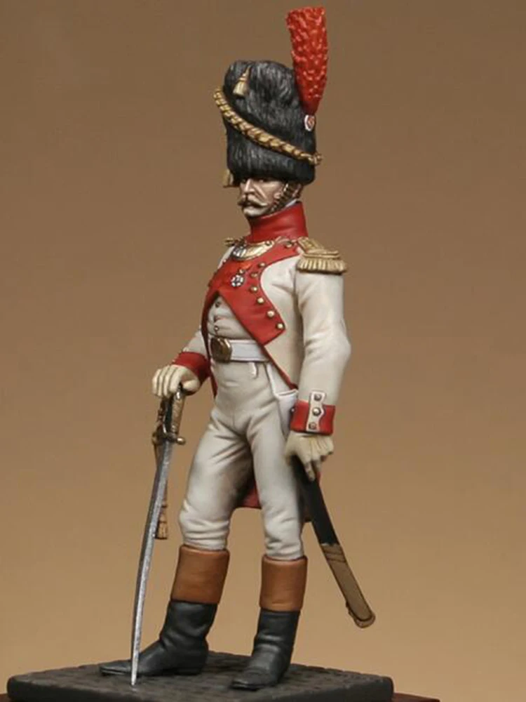 Resin soldier 1/32 54MM ancient Guard Grenadier Officer Model Unassambled Unpainted Figure Building Kit