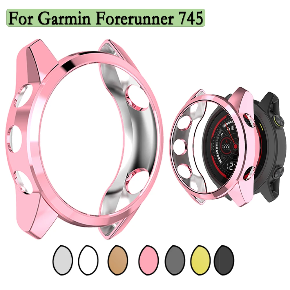 

Подходит для часов Garmin Forerunner 745, мягкий и прочный Чехол из ТПУ с полым зеркальным покрытием, защитный чехол