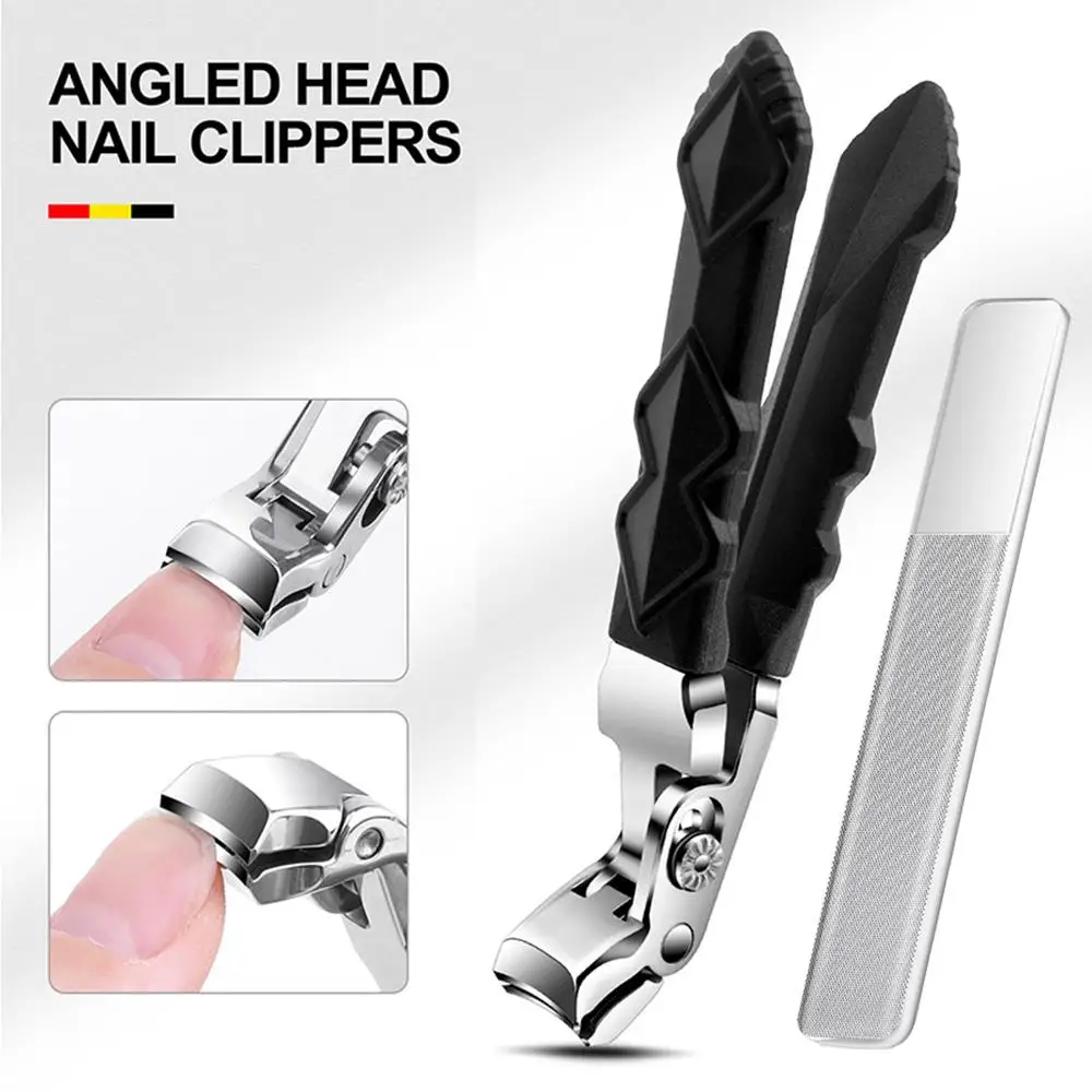 Quality Curved Nail Clipper Large Opening Anti-Splash Nail Trimmer Stainless Steel Nail Nipper Pro Manicure Pedicure Tools