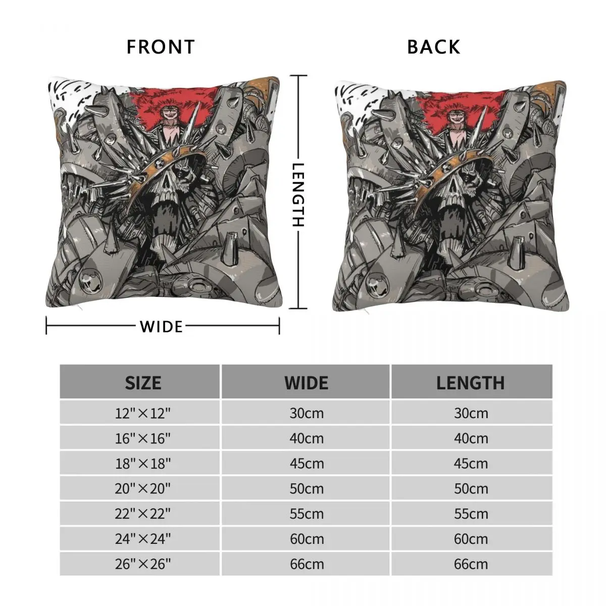 Eustass Captain Kid Pillowcase Polyester Linen Velvet Creative Zip Decorative Sofa Cushion Case