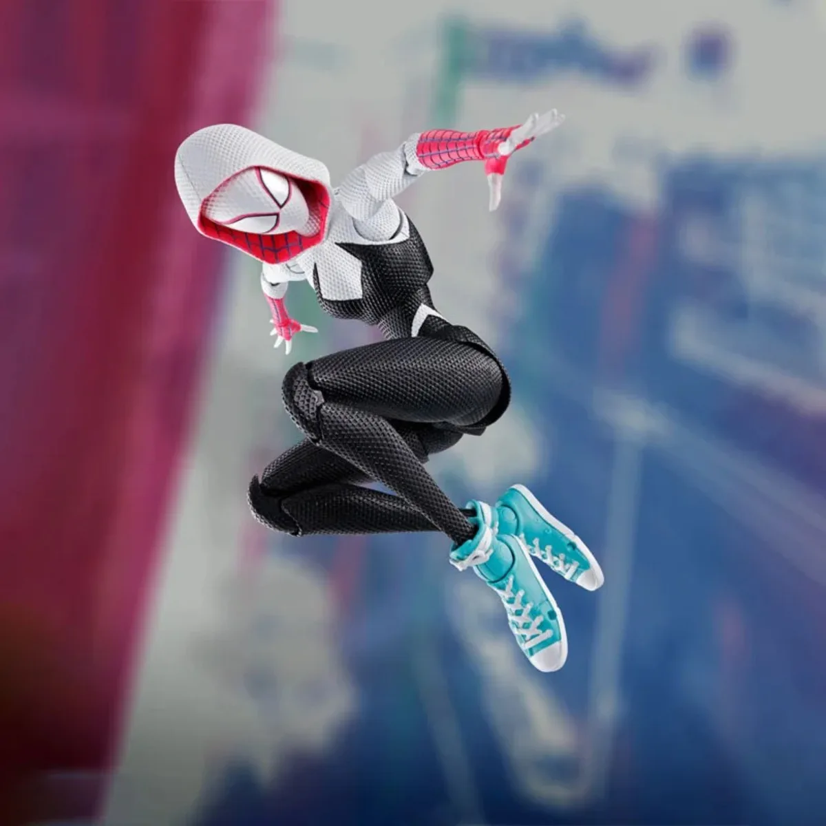 本物のバンダイオリジナルスパイダーマンフィギュアモデルキット SHF 1/12 アニメフィギュアスパイダーグウェンアクションモデルクリスマスおもちゃギフト子供のための
