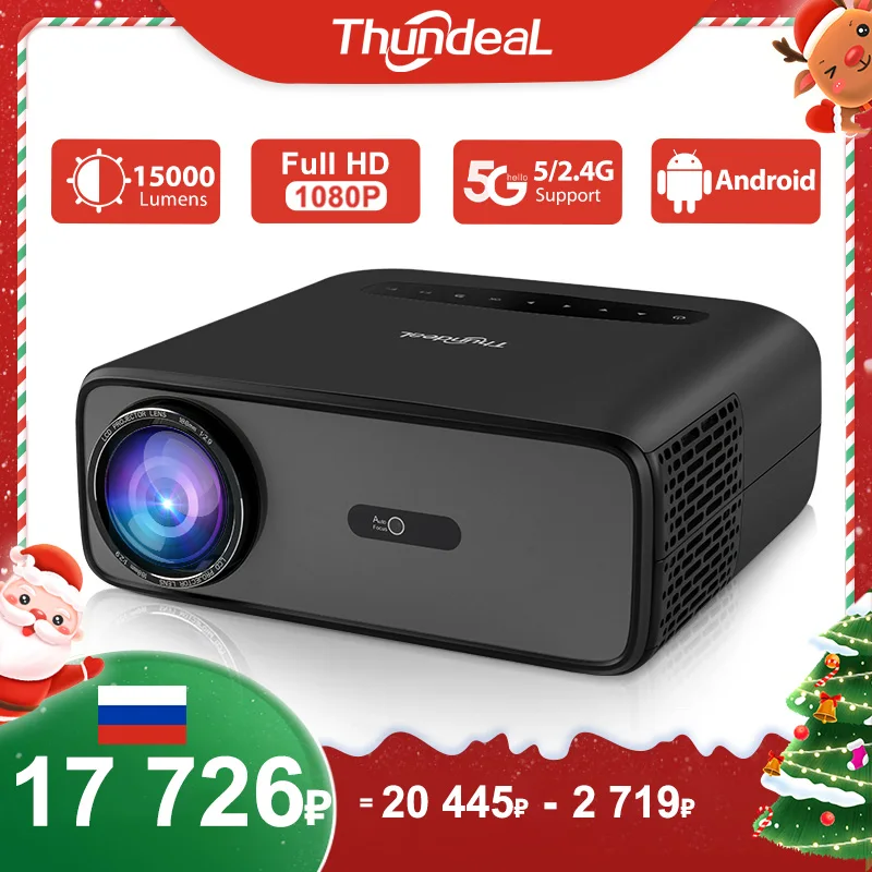 ThundeaL Full HD Projector TD97 Pro 1080P 2K 4K Video Portable Projector WiFi 6 Android Home Theater TD97Pro 3D Smart Proyector