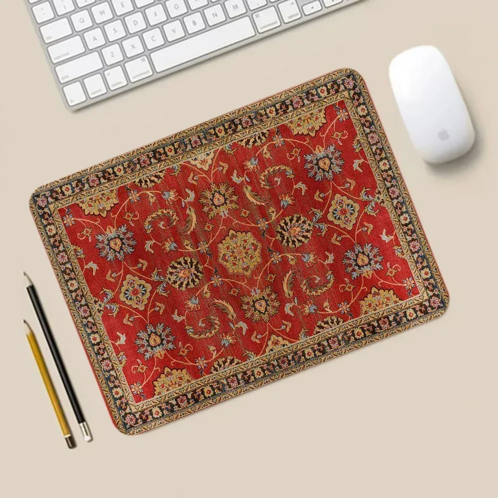 Persian Carpet Computer Laptop Mouse Pads Mysterious Decorative Desk Mats Washable Non-Slip Rubber Base with Precision Lock Edge