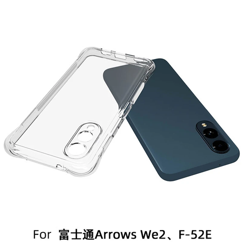 Per Fujitsu Arrows We2 F-52E Custodia Cuscino D'aria Antiurto Airbag Trasparente Custodia In Silicone TPU Della Copertura Del Telefono per Fujitsu Arrows We2 F-52E