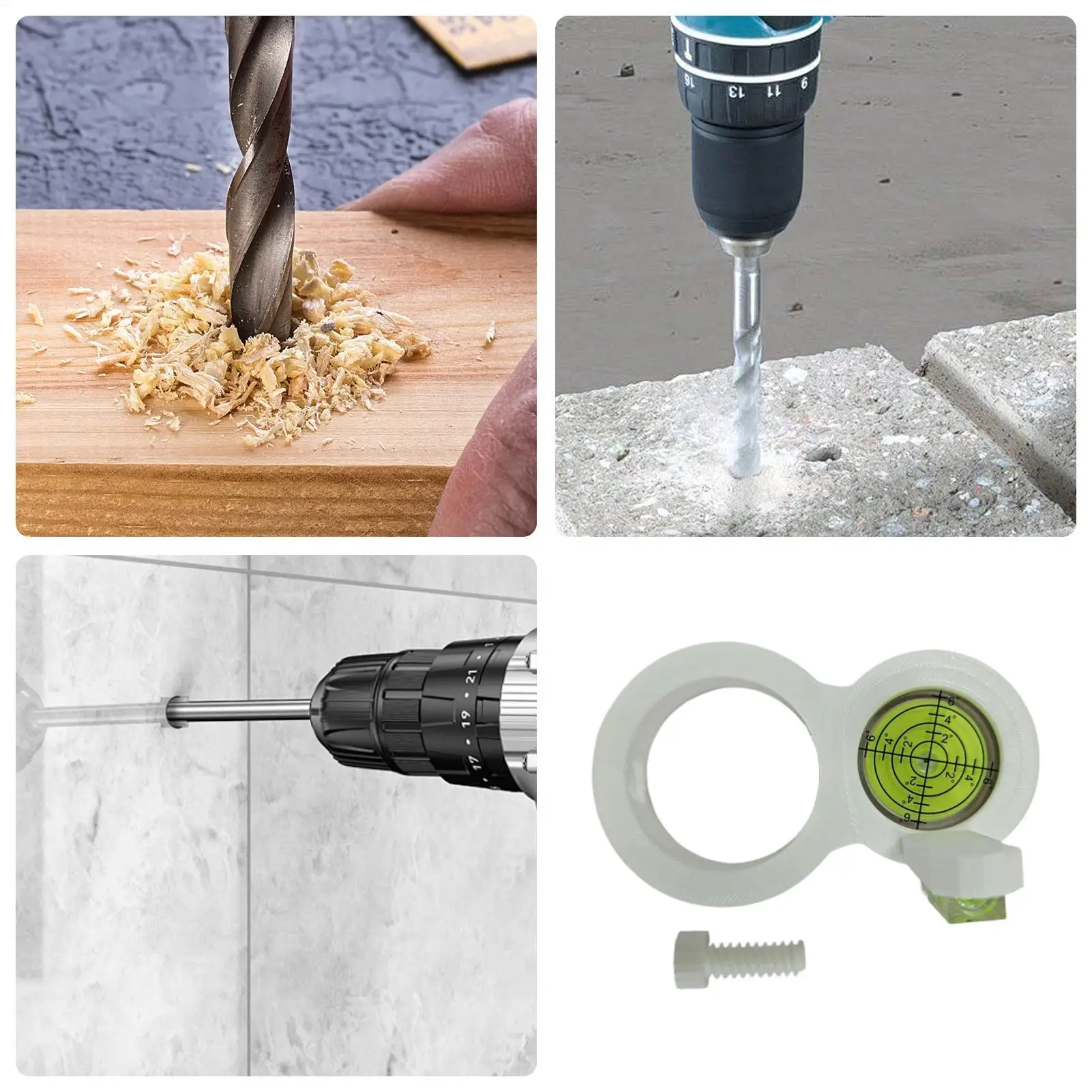 Hole Drilling Level Electric Drill Leveling Assistant Tool Precision Circular Spirit Level For Wall Decoration Pipeline Laying