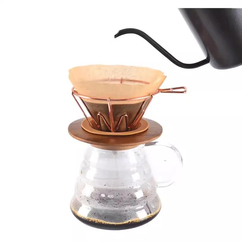Drip coffee funnel Portable metal coffee filter holder Simple hand brewed coffee filter holder