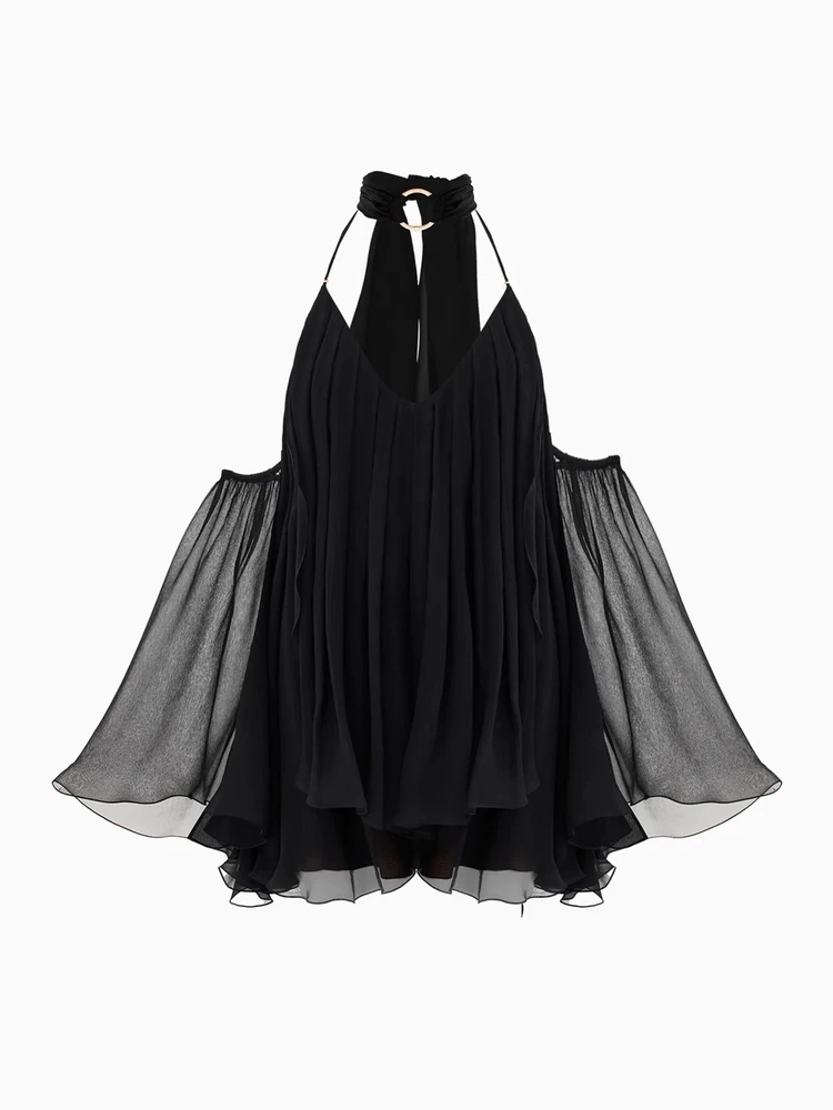 Verano 2025 Una línea Dr Ne Colgante Svel Holiday Par Bal ort Vestido de falda Poliéster 00% Versátil Ocn