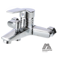 Chrome Zinc Alloy Bathroom Basin Mixer Faucet Sink Tap Wall Mounted Hot & Cold Water Mixer High Quality Tap Shower Faucet Set