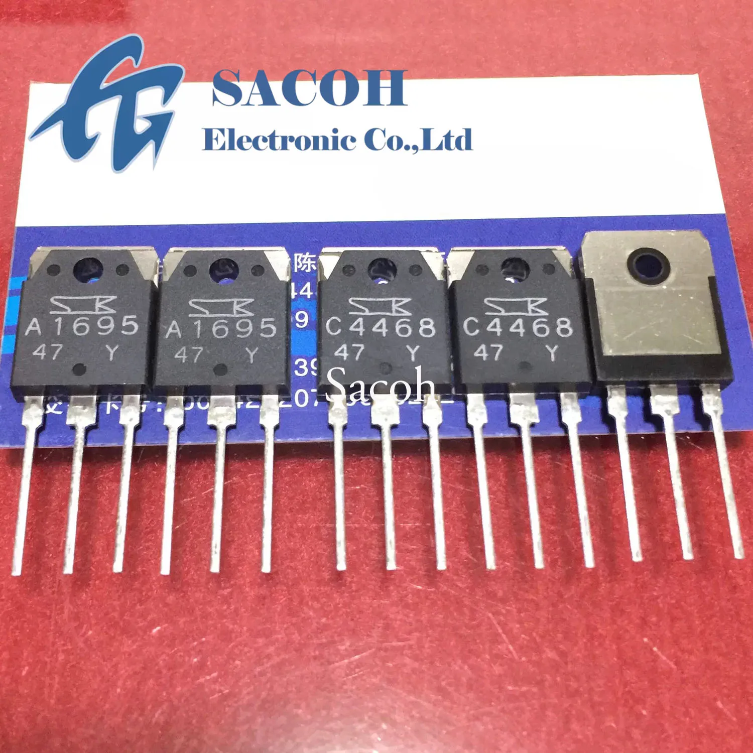 

SACOH New Mosfet transisto 2Pairs(4Pcs)/Lot 2SA1695 A1695 + 2SC4468 C4468 TO-3P