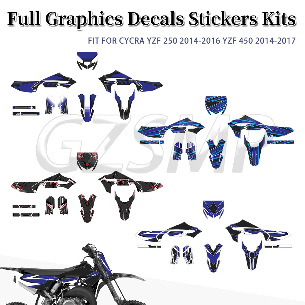 Motocross Full Graphics Decals Stickers Motorcycle Background Custom Fit For Yamaha YZ65 2018 2019 2020 2021 2022 2023