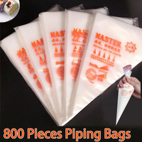 Piping Bag Disposable Cream Pastry Bags Cake Decorating Tool Icing Cupcake Nozzle Kitchen Baking Fondant Accessories 20-800Pcs