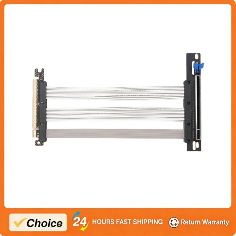 

Кабель-удлинитель (райзер) PCIe 5.0 16X для видеокарт RTX4090, 5090, RX8900, RX7900XTX, 128 ГБ/с, гибкий, Gen 5