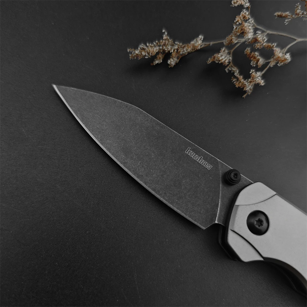 KS 6105 BLK KVT Folding Knife CPM MagnaCut PVD Blade Anodized Aluminum Handle Bushcraft Knife Tactical Multifunction EDC Tool