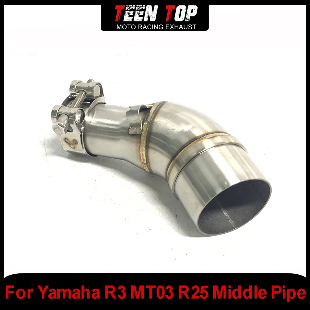 

Motorcycle Exhaust Middle Link Pipe For YAMAHA R3 MT03 R25 Exhaust Pipe Stainless Steel Connection Pipe MT03 Escape Tube