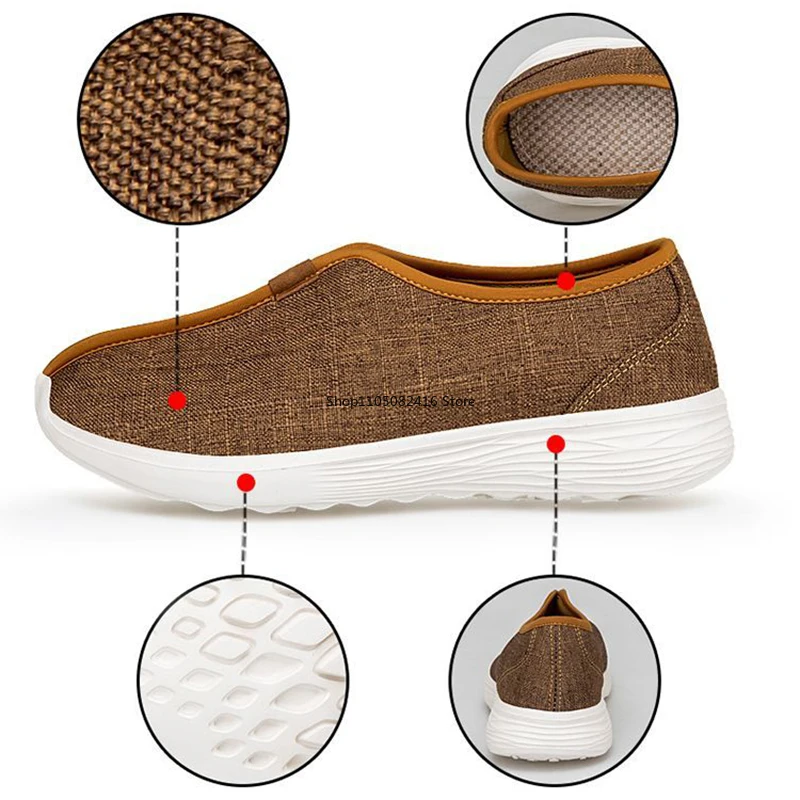 Chinese Traditional Martial Arts Shoes Men Kung Fu Wing Chun Tai-Chi Wushu Black Cloth Old Beijing Casual Shoes Sport Sneaker