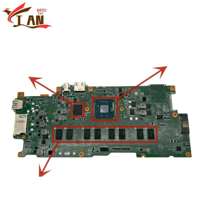 

DA0ZHQMB6E0 For Acer Chromebook 11 C730 CB3-111 Motherboard NBGC111004 NBMRC1100B With N2840 N2940 CPU 4GB RAM 32GB SSD TT