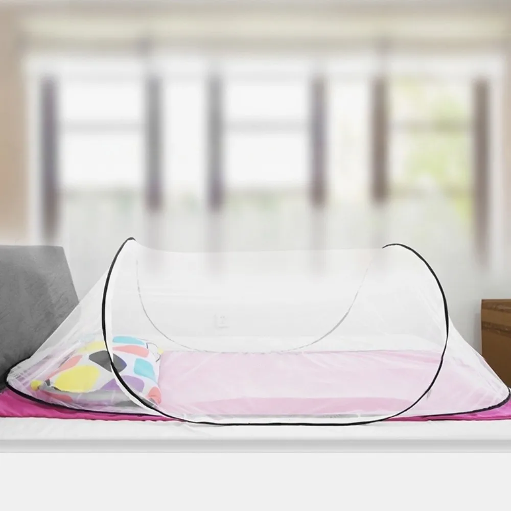 

Полное покрытие, складная москитная сетка для путешествий, защита от комаров, насекомых, односпальная кровать, спальная москитная сетка, удобная молния