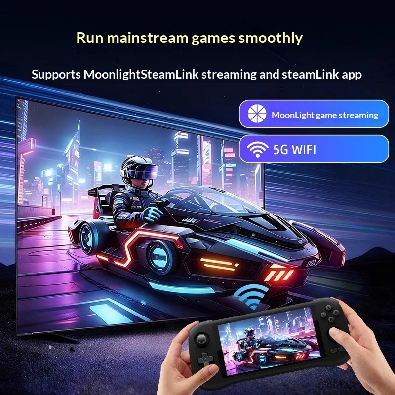 K59 Console Handheld Game Console 5.5-inch IPS HD Screen Smooth Gameplay Game Player Android14 Handheld Console 128G Boys Gifts