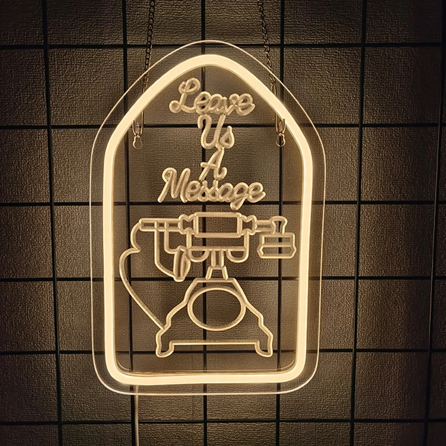 Leave A Message Neon Sign For Wall Decor,Light Up Sign For Beauty Salon Spa,Hotel,Hair Shop,Wedding Reception Welcome Decor