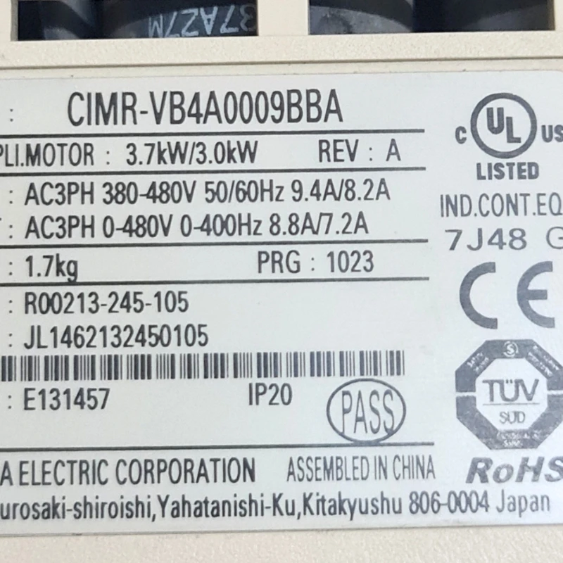 New Yaskawa CIMR-VB4A0009BBA Inverter 1 Year Warranty In Stock