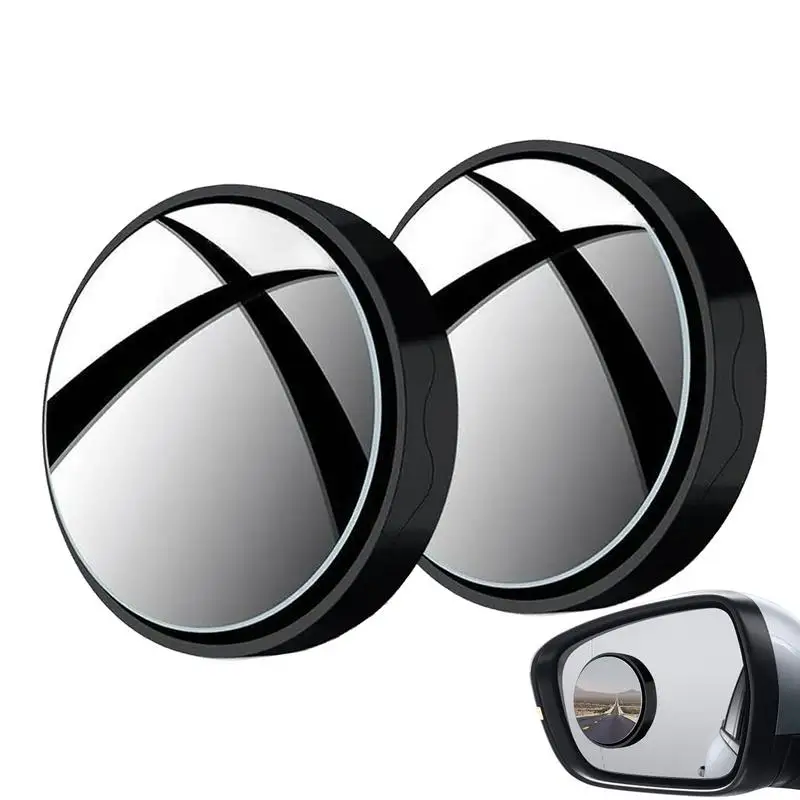 

Blind Car Looking-Glass 2Pcs Suction Cup Convex Rear View Looking-Glass 360 Wide Angle Reversing Auxiliary Blind Looking-Glass