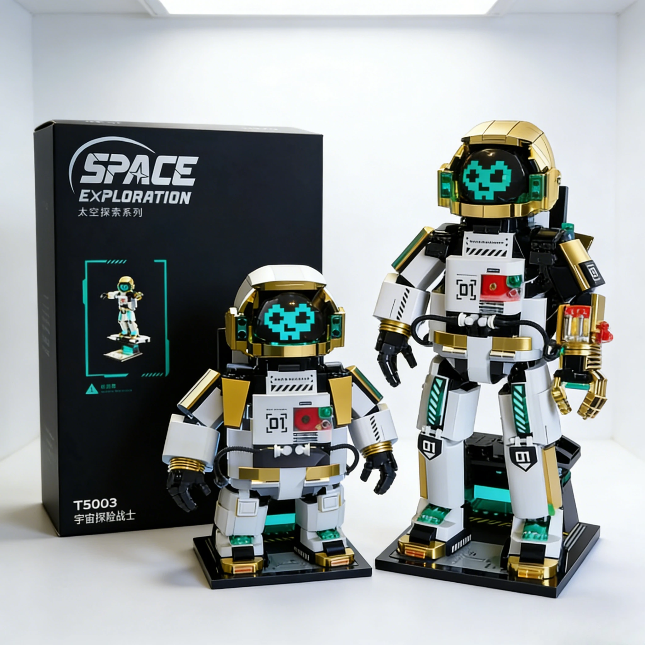 

888 PCS Spaceman Astronaut Model Micro Building Blocks Mechanical Exploring Adventure Assemble Figures Bricks Educational Toys