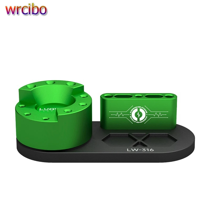 

Luowei LW-316 360° Rotating Aluminum Alloy Storage Rack For Screwdriver Tweezers Storage Box Keep Your Desk Clean