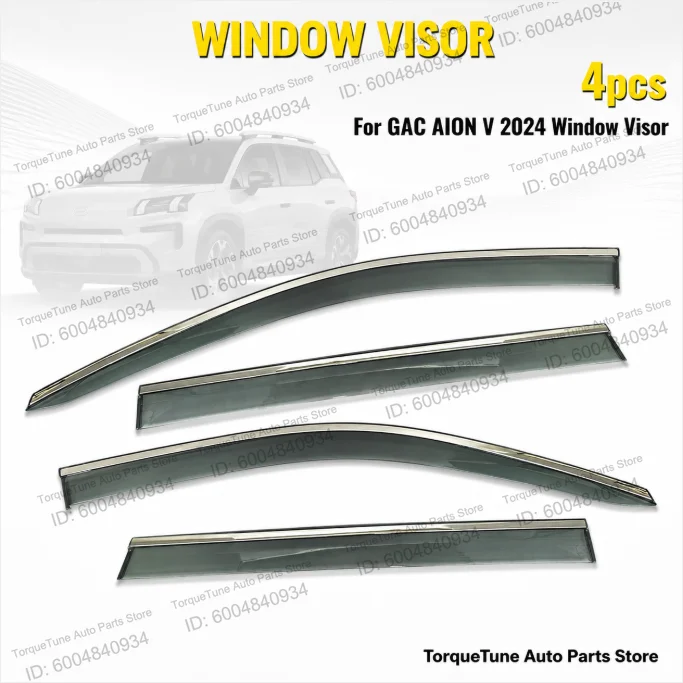 Premium Direct Fit Window Visor Wind Deflector Weather Shield For GAC AION V 2024 Car Door Rain Guard Side Sun Visor