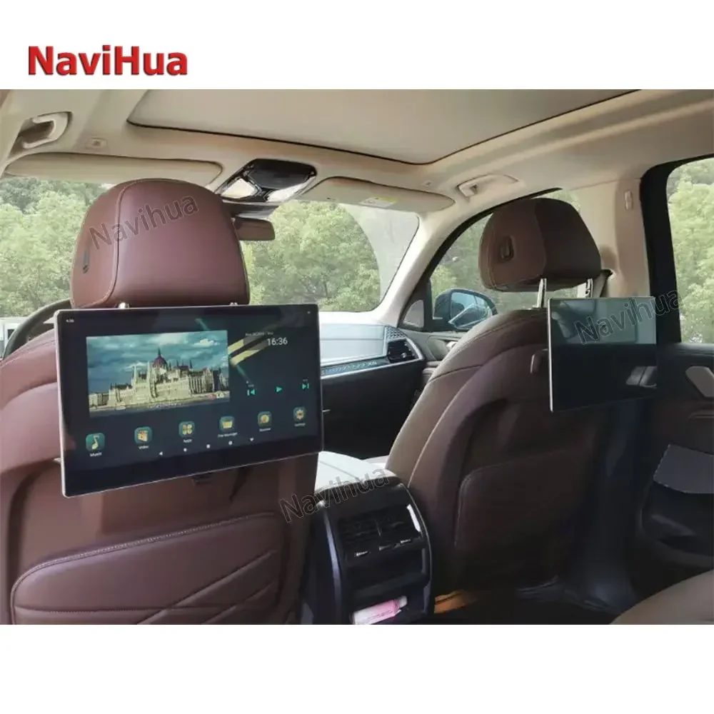 Android Car Back Seat Headrest Monitor Multimedia Rear Seat Entertainment Ratable IPS Full Touch Screen For BMW X5 G05