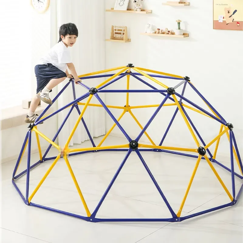 10FT Geometric Dome Climbing Set for Kids & Toddlers Indoor/Outdoor Kindergarten Jungle Gym with Plastic & Metal Construction