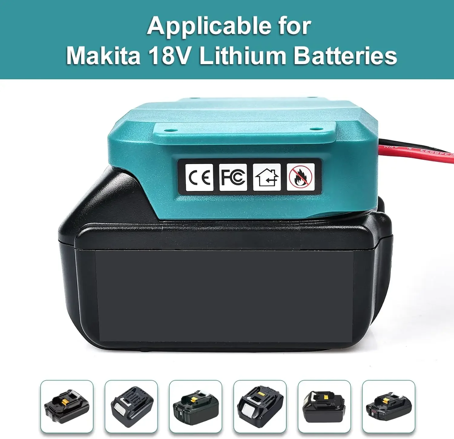 Adaptateur de batterie pour roues électriques, Compatible avec Makita 18V BL1830 BL1840, convertisseur de puissance pour jouets RC DIY