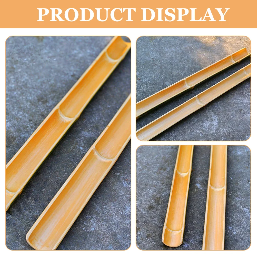 

2Pcs Bamboo Water Channel Fountain Eco-Friendly Stylish Bamboo Fountain for Garden Aquarium Outdoor Patio Decor