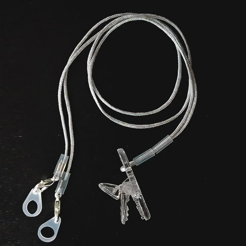 

Anti-Lost Hearing Aid Lanyard Safety Behind The Ear Aids Clip Rope Protector Lanyard with Silicone