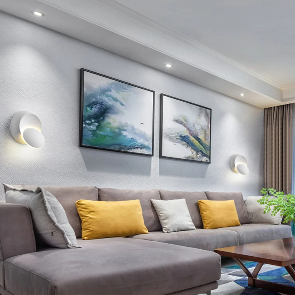 

Adjustable 360 Degree Rotary Wall Lamp 6W LED Warm White 3000k Diameter 14cm Aluminum Waterproof Wall Light for Bedroom Porch