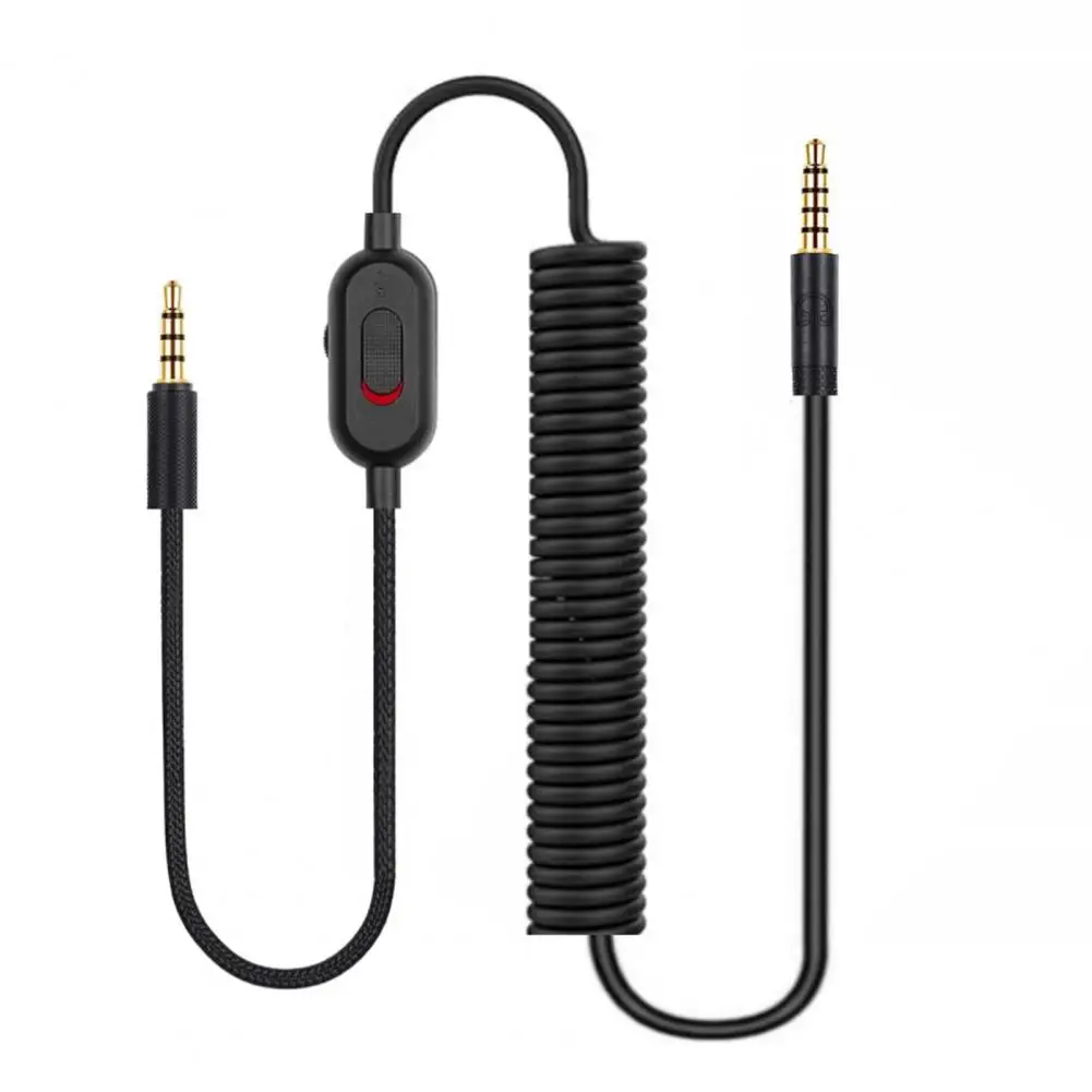 Headphone Audio Cable 2m Headphone Cable with Mute Volume Control for Logitech Gpro X G233 G433 Gaming Pc Aux Cord for Apple