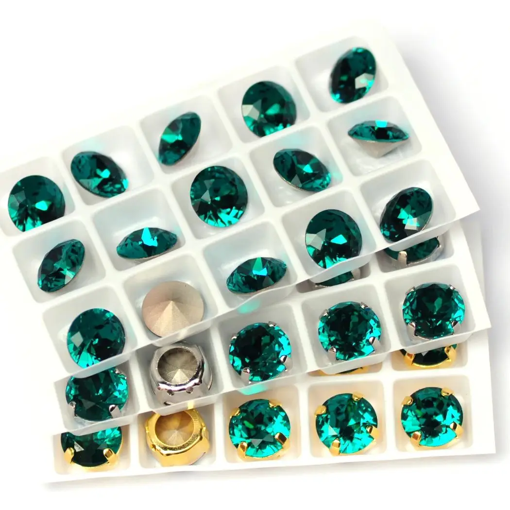 YANRUO 1357 Super Glitter Blue Zircon Color Rhinestones Popular Brilliant Cut Shape Glass For Charms 3D Nails Art Decorations