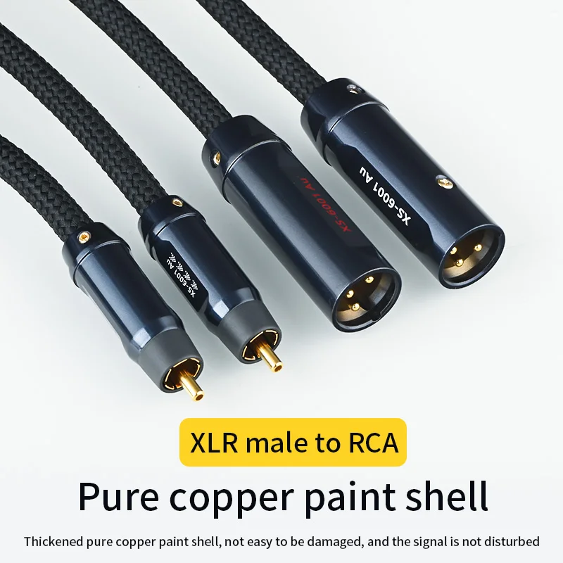 Grey Knight High Fidelity 4N sterling silver XLR male female to RCA audio cable CD player power amplifier adapter cable