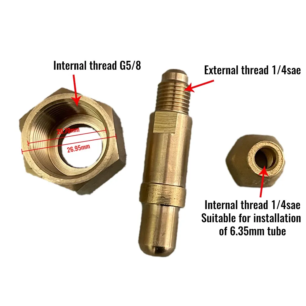 Adapter Bottle Adapter for Car Conditioner, R134A W21 8 to 14 SAE, Male 1/4 SAE Female 5/8 (W21 8), Easy to Carry