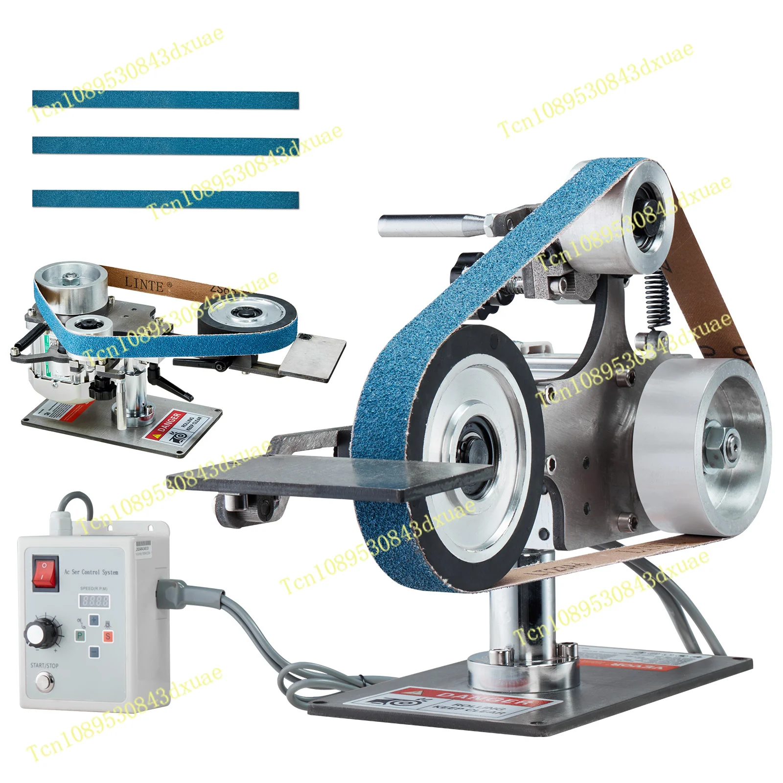 Belt Grinder Sander 30 x1-Inch Variable Speed Belt Polisher W/VFD 550W Grinding Polishing for Metalworking Knife Making