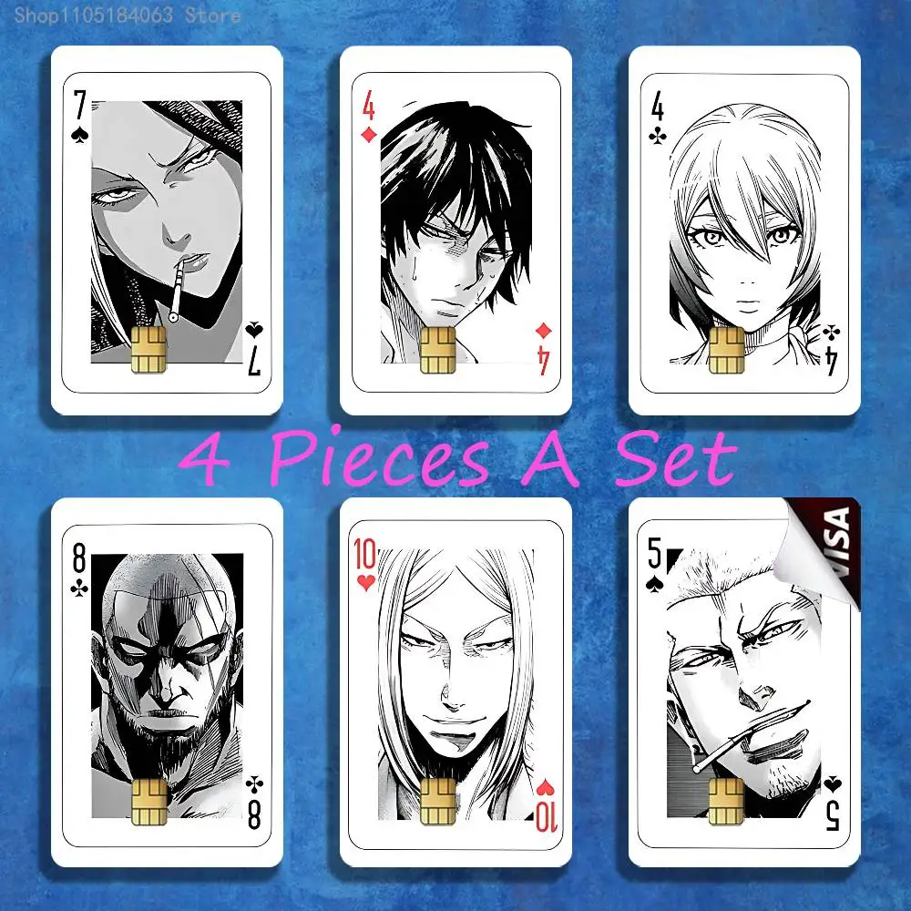 

A-Alice in B-Borderland Characters Stickers Credit Visa Debit Bank Charge Card Bus Metro Waterproof Sticker Decal Decoration