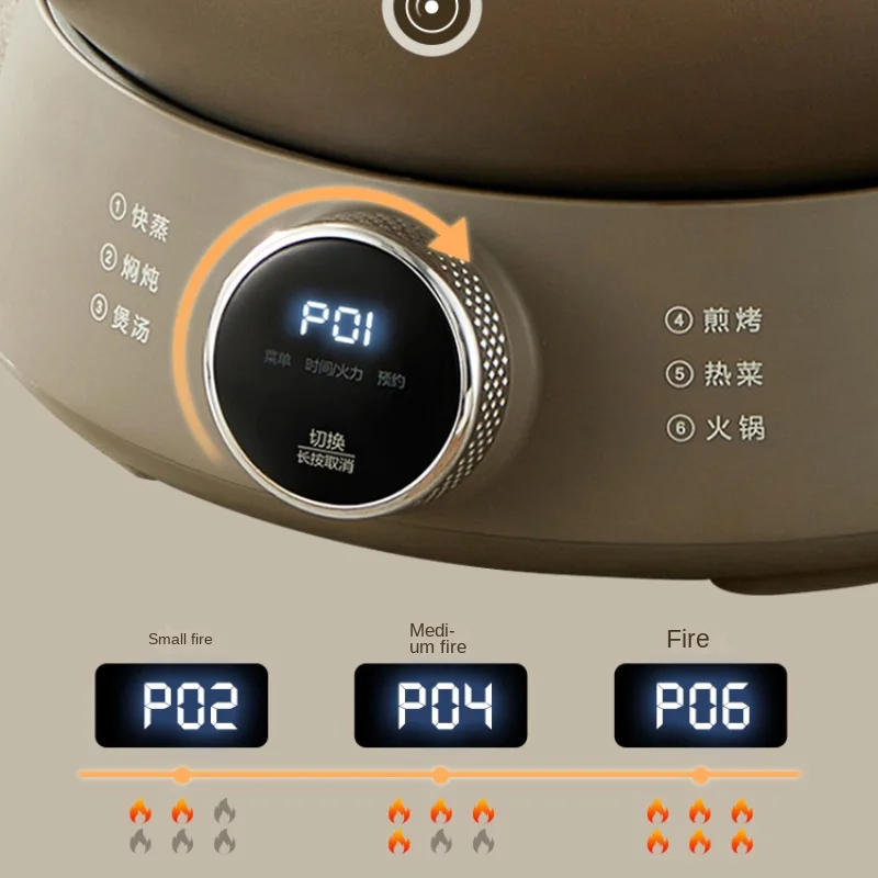 Panci Listrik Rumah Tangga Multifungsi Tiga Lapis Kapasitas Besar Memasak dan Merebus Hidangan Gesekan Kecil Terintegrasi