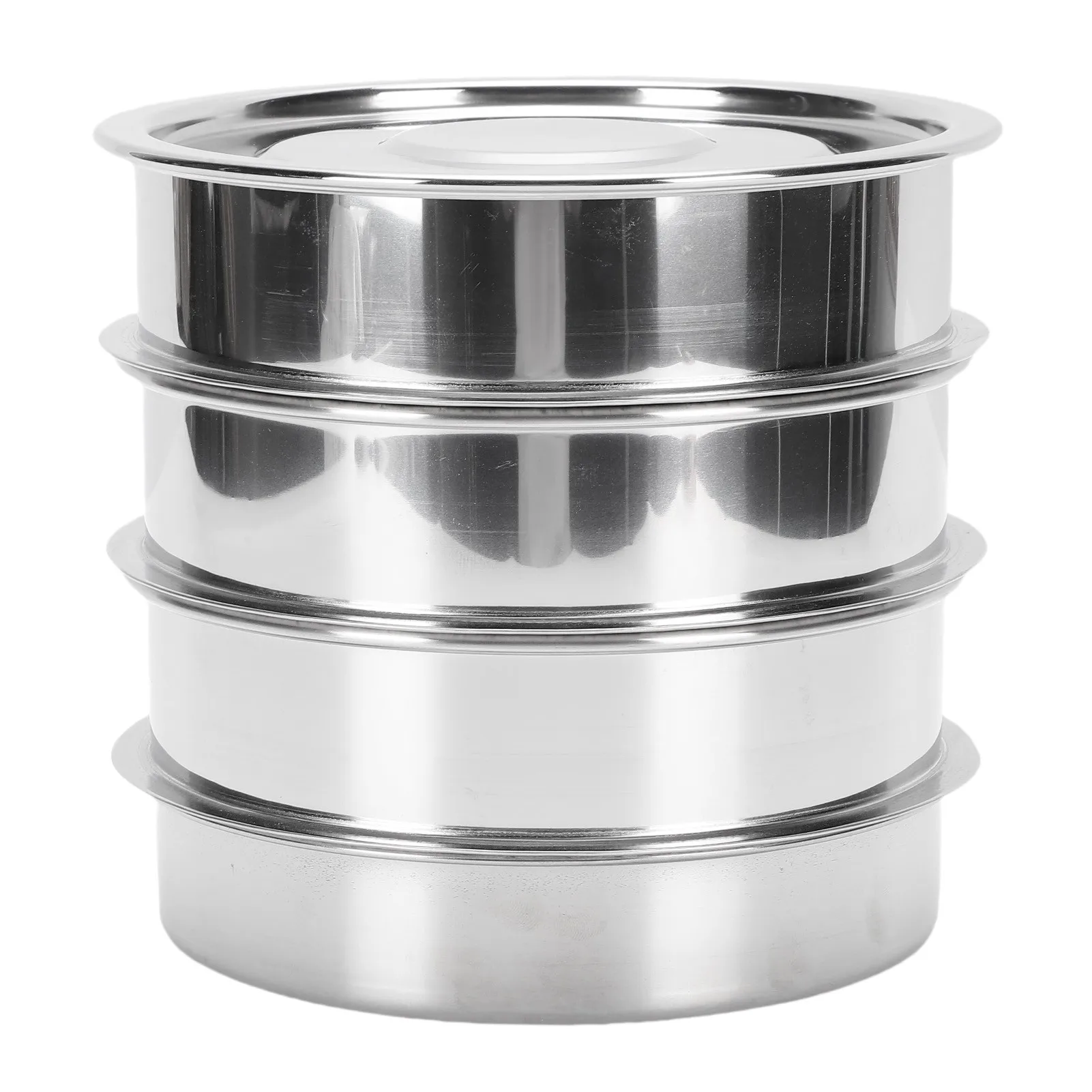 6.7 Inch Stackable Sprouting Kit Stainless Steel Mesh Germination Tray Sprout Grower with Lid Base for Beans Peas Broccoli Wheat